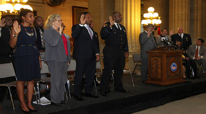 13 members of Cleveland’s new court-mandated Cleveland Police Commission sworn-in
